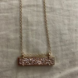 Rose Gold Druzy necklace